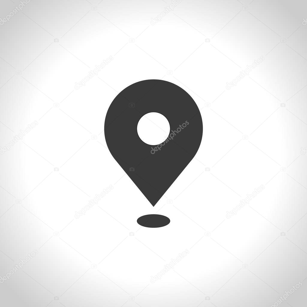 map pin icon. geo-location sign. flat design, vector