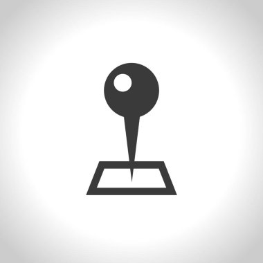 harita pin simgesi. coğrafi konum işareti. düz tasarım, vektör