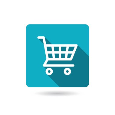 Alışveriş sepeti simgesi. Sepete Ekle veya Kaldır düğmesi. Tramvay simgesi. Süpermarket arabası. Bakkal sepeti simgesi. Düz vektör tasarımı.