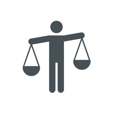 Seçim konsepti resim gramı. Adam karar vermeden önce tüm seçenekleri düşünüyor. Vektör, düz tasarım