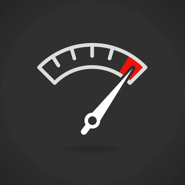 Colorful Info Graphic Gauge Element Speedometer Icon Sign Arrow Vector — Stock Vector