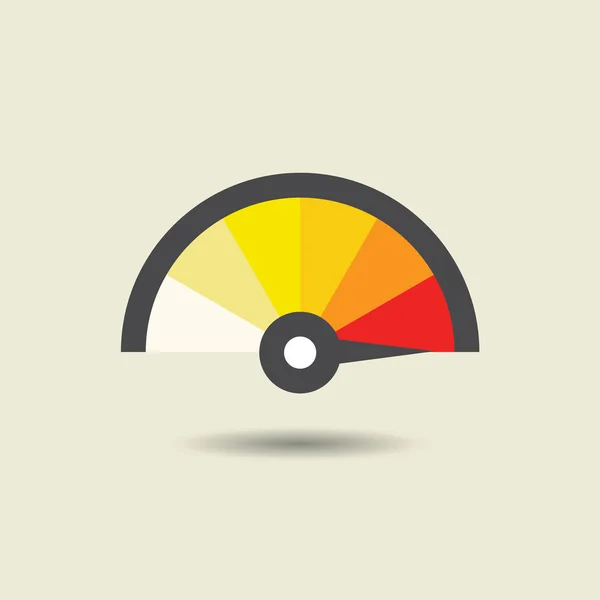 Barevný Prvek Info Graphic Gauge Ikona Tachometru Nebo Znak Šipkou — Stockový vektor