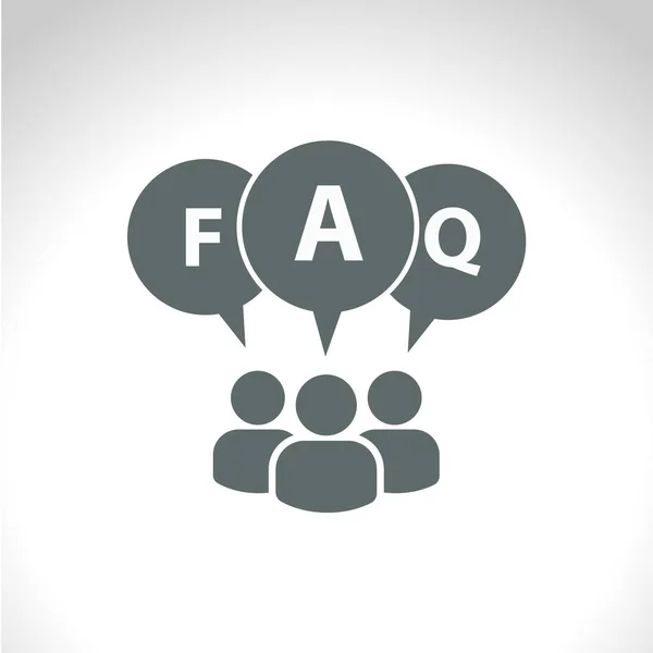 Pictogram Question Mark Faq Icon Information Exchange Theme Icon Vector — Stock Vector