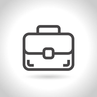 Evrak çantası siyah beyaz ikon. vektör, özet