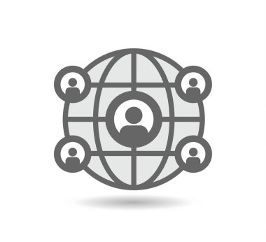 sosyal ağ simgesini, illüstrasyon insanlar ağ. vektör, eps 10