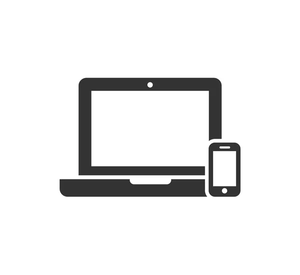 Ikony Urządzeń Inteligentny Telefon Tablet Komputer Stacjonarny Ilustracja Wektorowa Responsive — Wektor stockowy