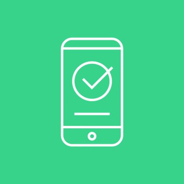 Vektör onay işareti mobil simgeler. Web ve mobil uygulamalar için düz simgeler.