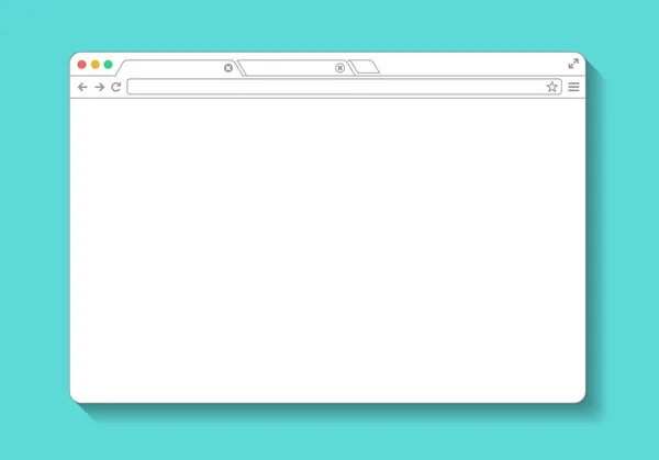 Flache Leere Browserfenster Für Verschiedene Geräte Vektor Computer Tablet Telefon — Stockvektor