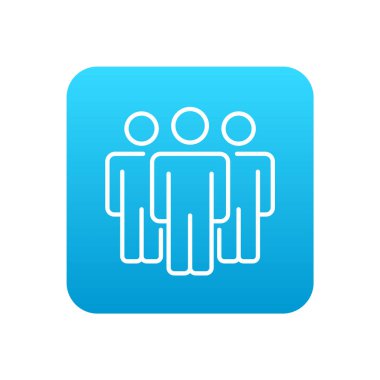 takım veya Kullanıcı simgesi. Web, mobil ve infographics çizgi vektör çizim.