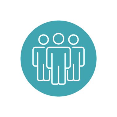 takım veya Kullanıcı simgesi. Web, mobil ve infographics çizgi vektör çizim.
