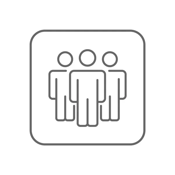 Ikona Zespołu Lub Użytkowników Ilustracja Wektorowa Linii Dla Sieci Web — Wektor stockowy