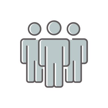 takım veya Kullanıcı simgesi. Web, mobil ve infographics çizgi vektör çizim.