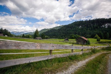 Güzel dağ manzarası Bavyera Alpleri, Bavyera, Almanya