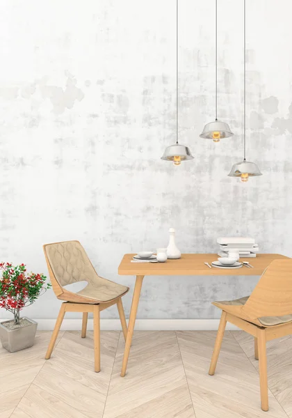 Duvar bir modern iç sıva ile ilgili alay et. 3D görüntüleme