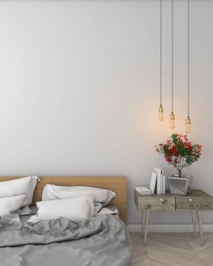 alay modern iç arka plan, 3d resim, 3d render.