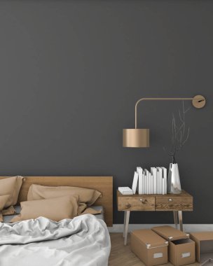 alay modern iç arka plan, 3d resim, 3d render.