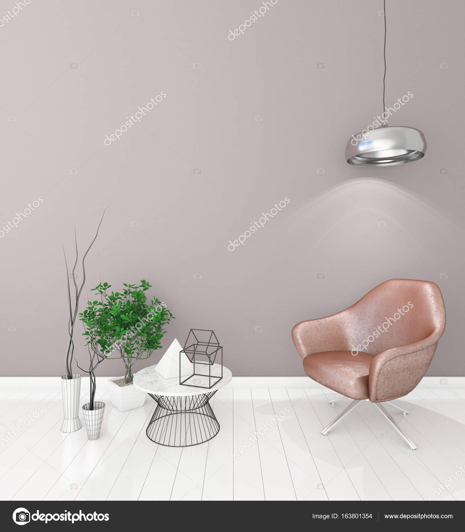 Mock Up Modern Interior Background With Armchair For Your