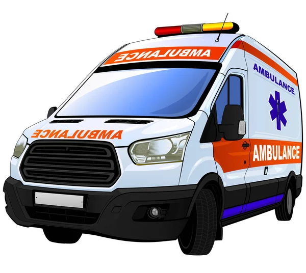 Een realistische ambulance. Vector. — Stockvector