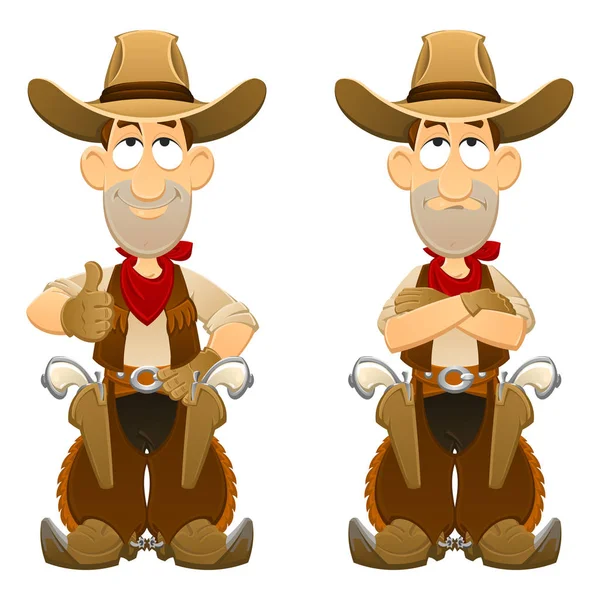 Cartoon cowboy uit het wilde westen. — Stockvector