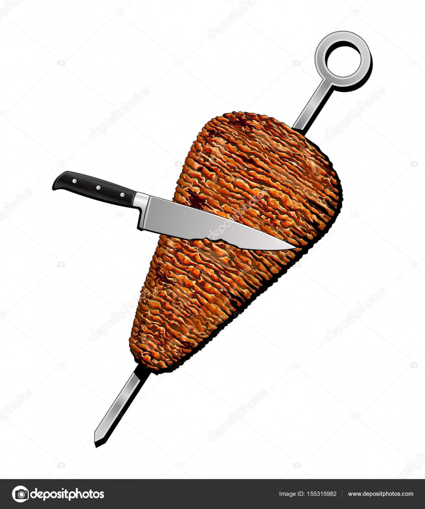 Kebab On A Spit Shaurma Vector Image By C Comsorg Vector Stock