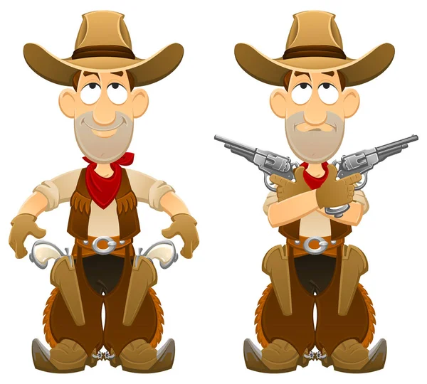 Zeichentrick-Cowboy aus dem Wilden Westen. — Stockvektor