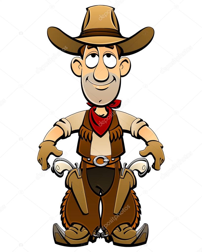 Cartoon cowboy from the Wild West.