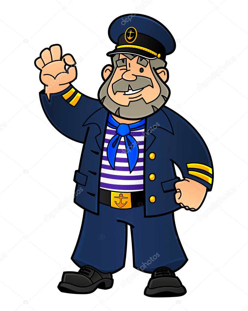 Cartoon sailor. From a large set of similar images