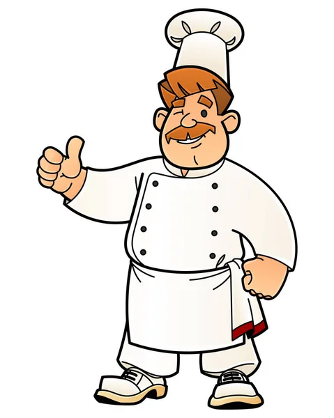 Cartoon chef. From a large set of similar images. — Stock Vector