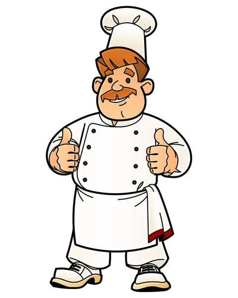 Cartoon chef-kok. Uit een groot aantal vergelijkbare beelden. — Stockvector