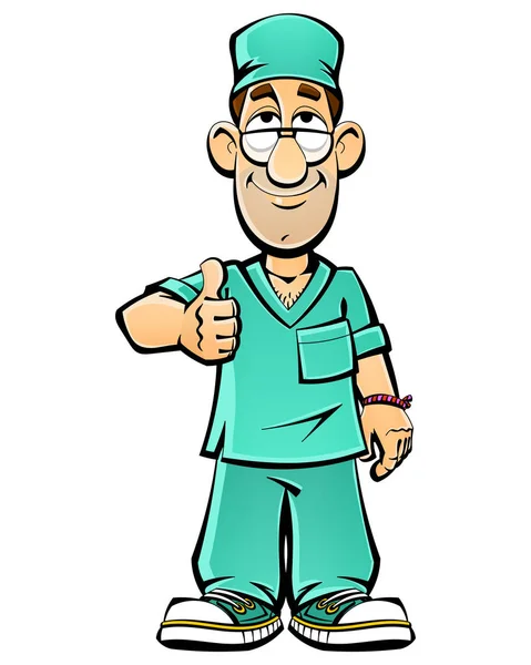 Doktor. Jestler ve duygular. Maskotları büyük bir set.
