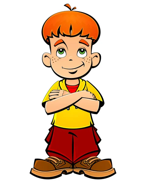 Kızıl saçlı çocuk, yaramaz bir çocuk.