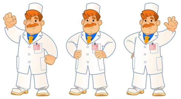 Doctor, Ingeniero, Científico o Laboratorio. Un conjunto de imágenes . — Vector de stock