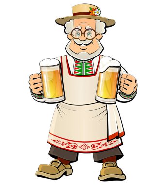Cam bardağı hafif bira eski Brewer'la.