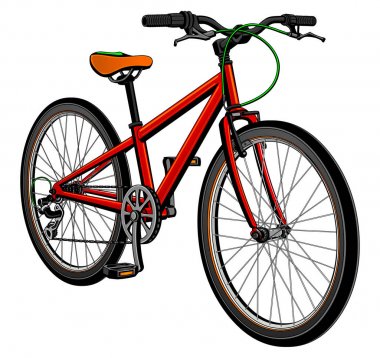 Dağ bisikleti, gerçekçi vektör