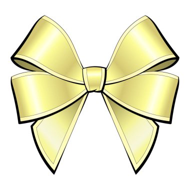 Sarı çift hediye yay.