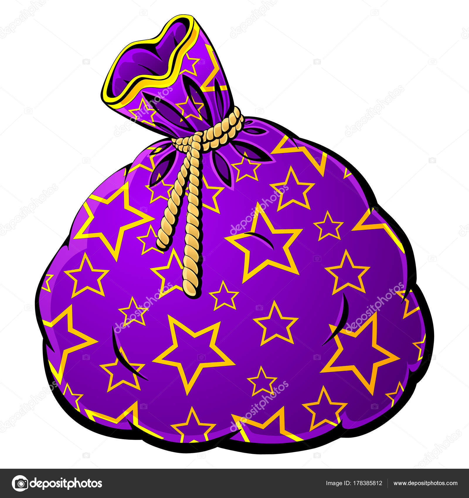 The magic bag of Santa Claus. Stock Vector by ©comsorg 178385812