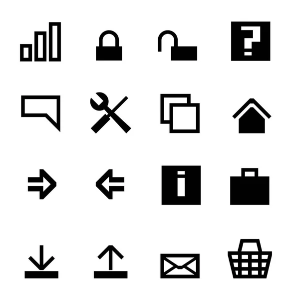De pictogrammen van de computer op de witte achtergrond — Stockvector