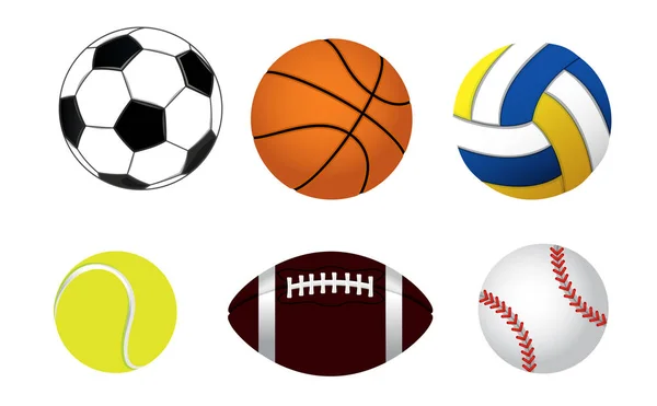 Набор мячей — стоковый вектор