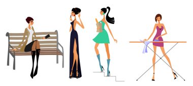 Dört modern kızlar