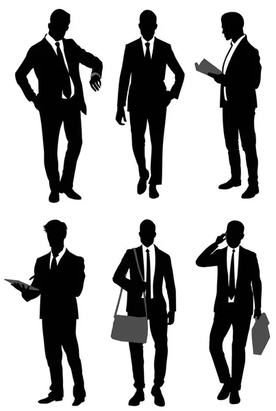 Seis homens de negócios — Vetor de Stock