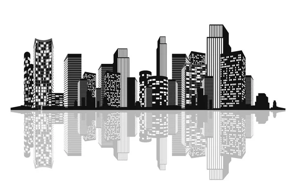 Silhouette de la ville — Image vectorielle