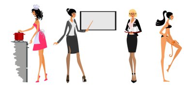 Farklı durumlarda modern kadın