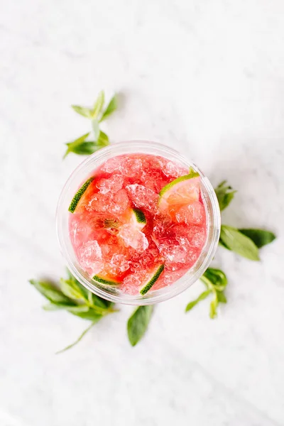 Limonada de baga fresca com folhas — Fotografia de Stock