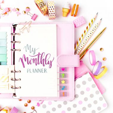 Aylık planlayıcısı ve okul Kırtasiye