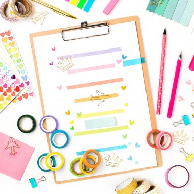 Pano mockup ve okul Kırtasiye