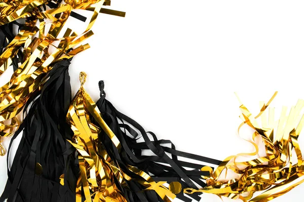 Guirlanda borla franja preto e ouro — Fotografia de Stock