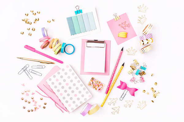 Clipboard mockup and School stationery