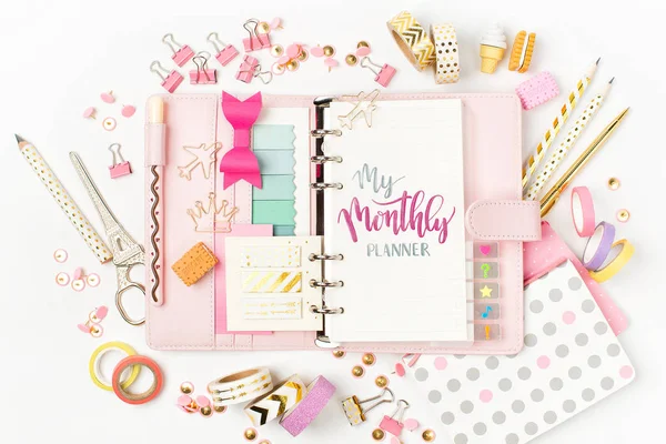 Aylık planlayıcısı ve okul Kırtasiye