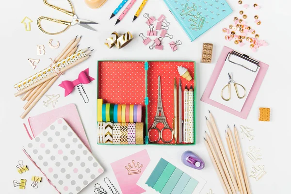 School equipment and stationery set — Stock Photo, Image