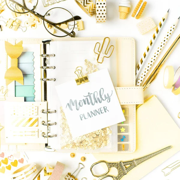 Aylık planlayıcısı ve okul Kırtasiye